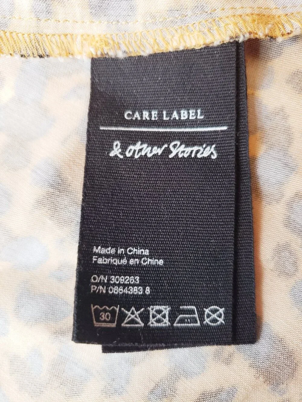 & Other Stories Leopard Cheetah Print Satin Bias Cut A-Line Midi Skirt